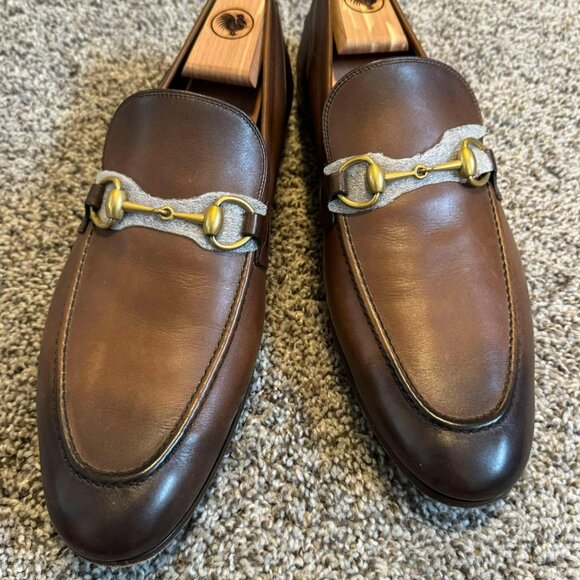 GUCCI JORDAAN Leather Loafers - Picture 3 of 6